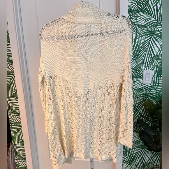 Sundance Cream Open Knit Ingrid Cardigan Sweater XSP - Picture 3 of 9